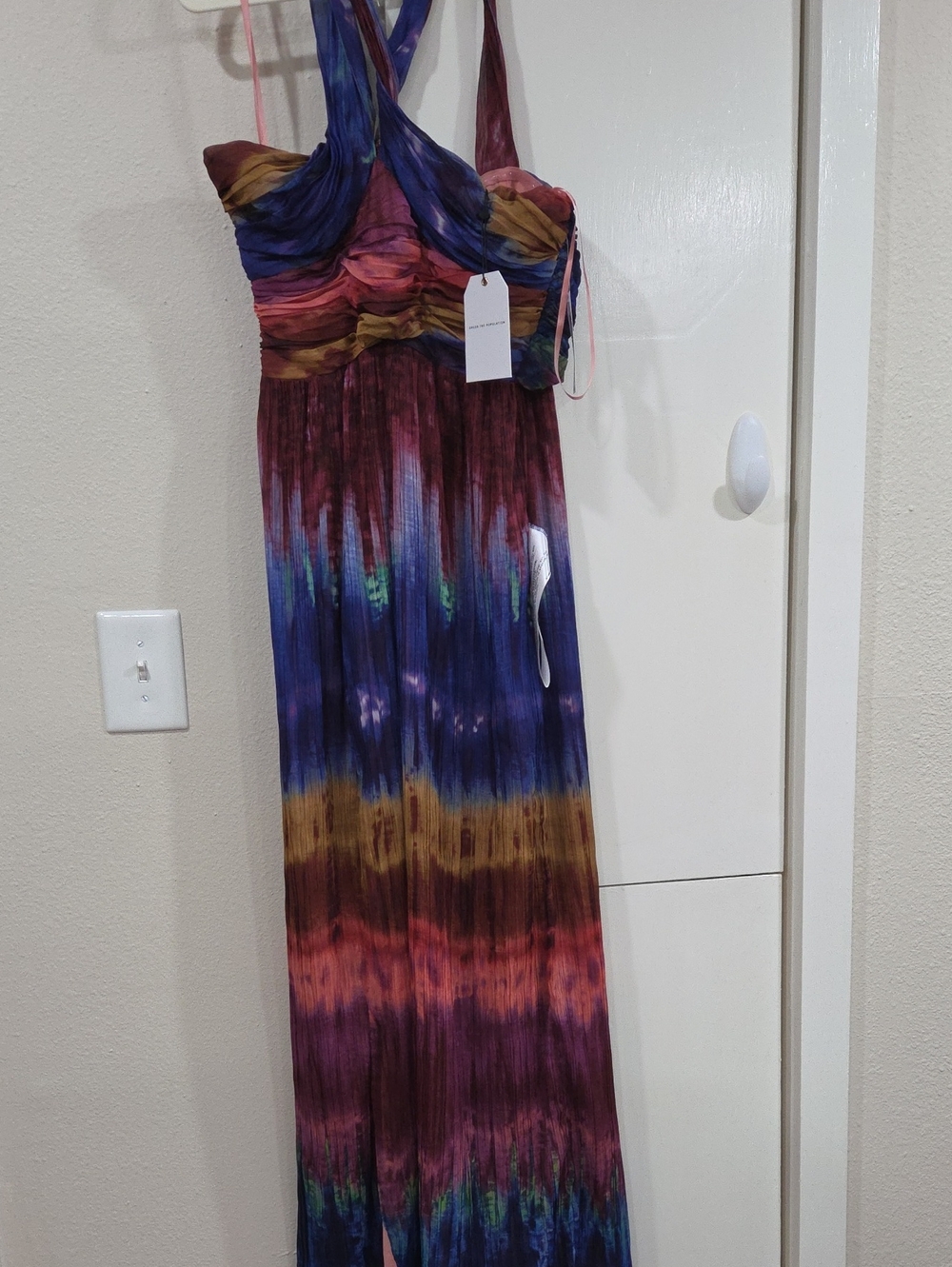 Dress the Population Multicolor Tie-Dye Maxi Dress